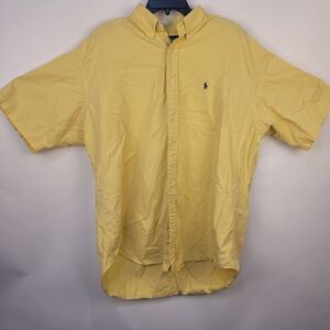 Ralph Lauren Blaire Mens Button Down Yellow XL Purple Pony Button Down Collar